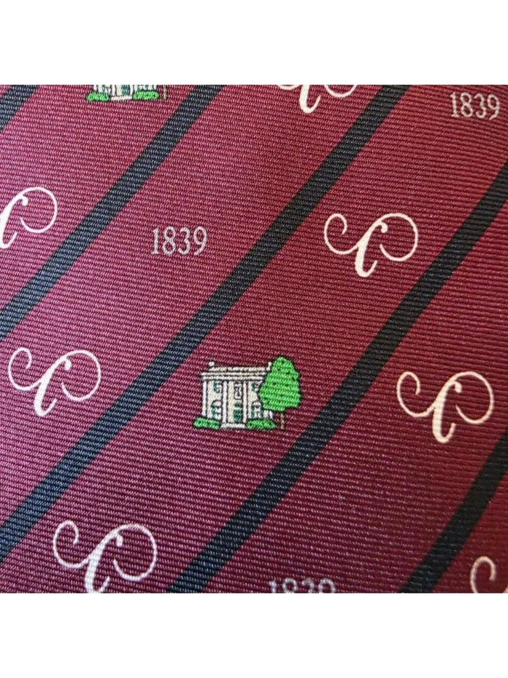 Episcopal High School Silk Tie Burgundy Crest Callaway Loyalty Society USA Made